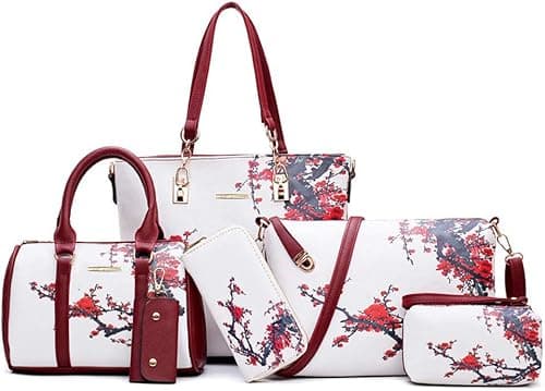 2E-youth womens Purses and Handbags Set tote handbag satchel shoulder bag purse on Amazon.ae - Price Tracker