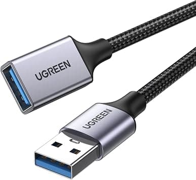 UGREEN Extension Cord 1M USB A Male to Female USB Extension Cable 5Gbps | Braided Jacket, SCP/FCP/QC/AFC Fast Charging,Compatible with Webcam,Phone,Hub,Mouse,Keyboard,Hard Drive,Headset,Flash Drive على Amazon.ae - متتبع الأسعار