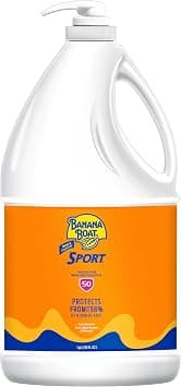 Banana Boat Sport Performance Broad Spectrum Sunscreen Lotion with Powerstay Technology, SPF 50, 1 Gallon Pump Bottle - Best Deal Finder