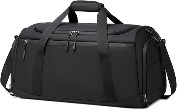 Qiccijoo Gym Bag Womens Mens with Shoes Compartment and Wet Pocket 45L Travel Duffel Bag Large Weekend Overnight Shoulder Luggage Bag Carry on Bag Sports Swimming Yoga Tote Bags(Black) on Amazon - Best Deal Finder