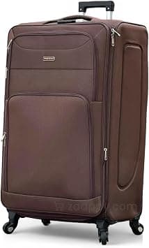 Soft Shell 32 Inch (36-40kg) Luggage, Ultra Lightweight, Expandable, 4 Smooth Wheels with Combination Locks Suitcase (Coffee) على Amazon.ae - متتبع الأسعار