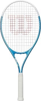 Wilson WR147110U2 Hard Tennis Racquet [Strung Up] Ultra Power 112 XL White/Pearl Blue Grip Size 2 WR147110U2 Entry Beginners Leisure - متتبع أسعار Amazon.sa