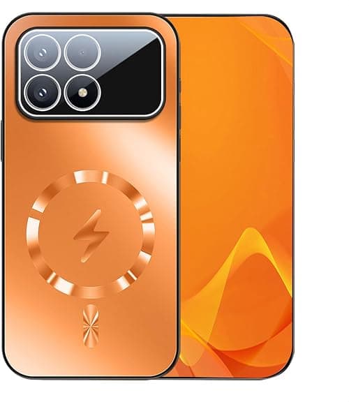 YUEQIAN Magnetic for Xiaomi Poco F8 Pro 5G Case, Military Grade Shockproof Cover, Gradient Frosted Hard Back Panel, Ultra Thin Design [with Lens Protector] (Orange) on Amazon.ae - Price Tracker