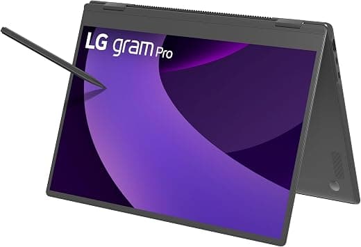 LG gram Pro 2in1 16-inch Lightweight Laptop Computer, Intel Evo Edition Powered by Intel Core Ultra7 255H Processor, Windows 11 Home, 32GB RAM, 2TB SSD - Obsidian Black on Amazon.ae - Price Tracker