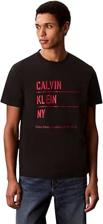 Calvin Klein mens Ss 30s Eu Calvin Klein Ny Graphi Lv04rd818g T-Shirts (pack of 1) on Amazon.ae - Price Tracker