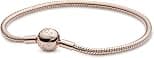 Pandora Icons SchlangenkettenArmband, 14karätig Roségoldvergoldet - متتبع أسعار Amazon.sa