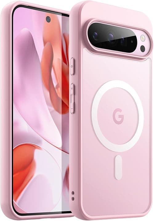 JETech Magnetic Case for Google Pixel 9/9 Pro 2024, Compatible with MagSafe, Translucent Matte Back Shockproof Phone Cover (Quartz Rose) on Amazon - Best Deal Finder