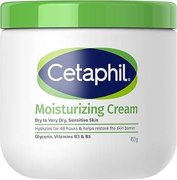 Cetaphil Moisturizing Cream, Face & Body Moisturizer for Men & Women, Normarl to Dry to Very Dry Sensitive Skin, Non-Comedogenic, With Niacinamide & Vitamin B5, Unscented, 453g - UAE Pack on Amazon.ae - Price Tracker
