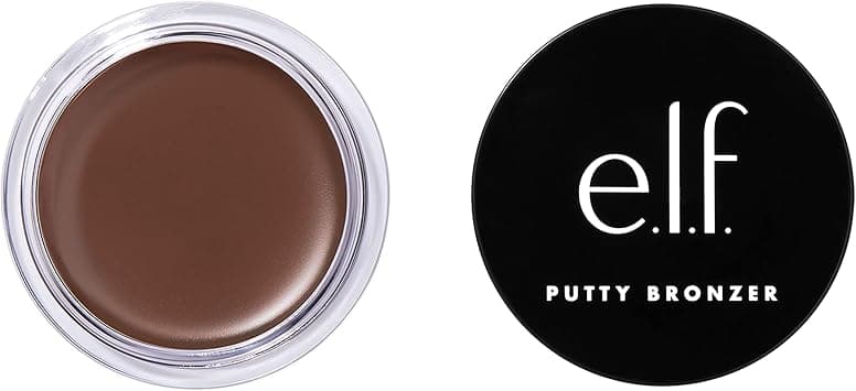 e.l.f. Putty Bronzer, Creamy & Highly Pigmented Formula, Creates a Long-Lasting Bronzed Glow, Infused with Argan Oil & Vitamin E, Beach, Please!, 0.35 Oz - Best Deal Finder