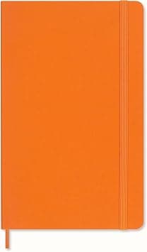 Moleskine Precious & Ethical Notebook, with Gift Box, Vegan Soft Cover, Elastic Closure, Large Format 13x21 cm, Colour Orange - Best Deal Finder
