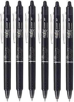 Pilot Black Frixion Clicker Retractable Fine Rollerball Erasable Pens Pen 0.7mm Nib Tip 0.35mm Line BLRT-FR7 (Pack Of 6) - Amazon.ae Price Tracker