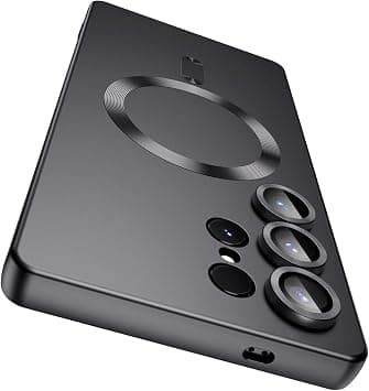Magnetic Case for Samsung Galaxy S25 Ultra 5G, [Compatible with Mag-Safe] [Camera Lens Full Protector] Slim Silicone Shockproof Phone Cover for Samsung S25 Ultra (Black) on Amazon.ae - Price Tracker