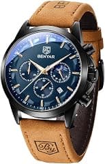 BY BENYAR Mens Watches BY BENYAR Chronograph Analog Quartz Movement Stylish Sports Designer Wrist Watch 30M Waterproof Elegant Gift for Men - Best Deal Finder