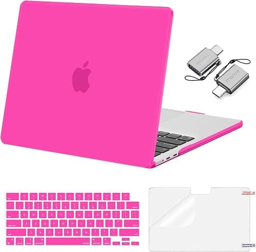 MOSISO Compatible with MacBook Air 13 inch Case 2026, Bright Rose على Amazon.ae - متتبع الأسعار