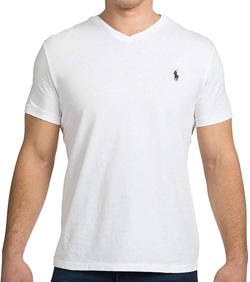 Polo Ralph Lauren Men's V-Neck Classic Fit Short Sleeve T-Shirt, Blue (Ink 252440), Medium on Amazon.ae - Price Tracker
