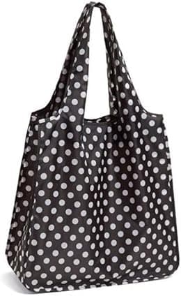 Kate Spade New York Resuable Shopping Tote, Black Dots, one size - Best Deal Finder