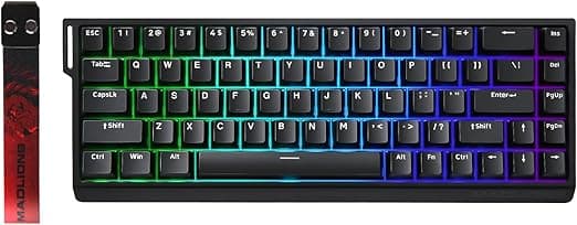 YUNZII x MADLIONS MAD68 HE Rapid Trigger Wired Magnetic Mechanical Gaming Keyboard 60% Hall Effect Adjustable Actuation,PBT Keycaps RGB Hot-Swap,8K Hz Polling Rate (Black, Magnetic Amber Pro Switch) on Amazon.ae - Price Tracker