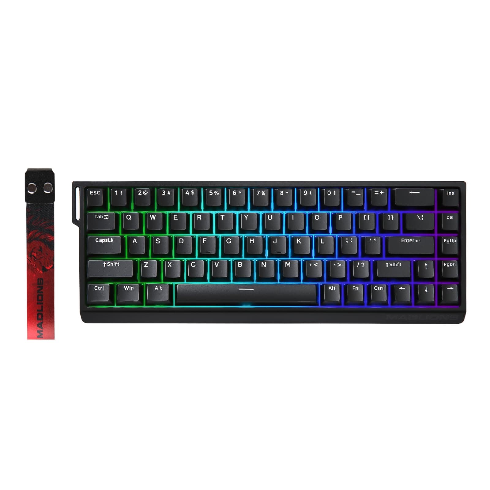 YUNZII x MADLIONS MAD68 HE Rapid Trigger Wired Magnetic Mechanical Gaming Keyboard 60% Hall Effect Adjustable Actuation,PBT Keycaps RGB Hot-Swap,8K Hz Polling Rate (Black, Magnetic Amber Pro Switch) on Amazon.ae - Price Tracker