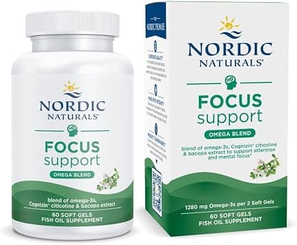 Omega Focus Cognitive Support - Omega-3s and Key Nutrients Help Optimise Neurological Health and Support Mental Focus , 60 Soft Gels على Amazon.ae - متتبع الأسعار