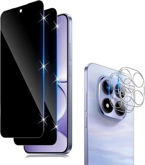 [2+2] For Xiaomi Redmi Note 15 Pro 5G Privacy Tempered Glass Screen Protector, Includes 2 Privacy Screen Protectors+2 Camera Protectors, 9H Hardness for Scratch Resistance and Privacy (Black, 15 Pro) على Amazon.ae - متتبع الأسعار