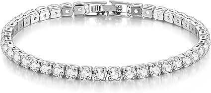Tennis Bracelet Diamond Bracelet,4mm Cubic Zirconia Bracelet Dainty Classic Fashion Jewelry for Women Girls 6.7inch on Amazon.ae - Price Tracker