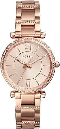 Fossil Casual Analog Rose Gold Dial Rose Gold Stainless Steel Watch for Women - ES4301 on Amazon.ae - Price Tracker