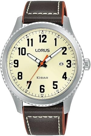 LORUS Men's Analogue Watch with Leather Strap RH987RX9 على Amazon.ae - متتبع الأسعار