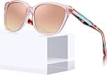 CARFIA Square Polarized Sunglasses for Women UV Protection, Italian Design Retro Embossed Pattern Wire Core Driving Shades - Best Deal Finder