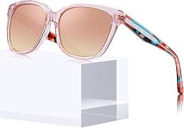 CARFIA Square Polarized Sunglasses for Women UV Protection, Italian Design Retro Embossed Pattern Wire Core Driving Shades - Best Deal Finder