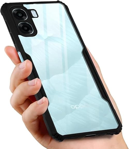 Case for Oppo A6x 5G Clear Cover Hard PC Back Cover with Shockproof TPU Black Border 360 Degree Impact Resistant non-Yellowing Transparent Cover (Hard PC Clear, OPPO A6x 5G) على Amazon.ae - متتبع الأسعار