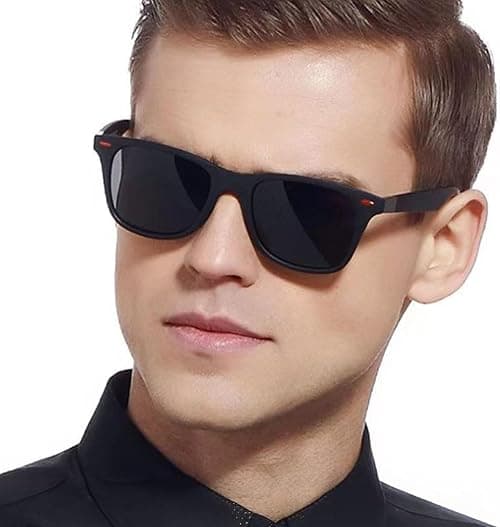 Polarized Square Sunglasses – Lightweight Black Frame for Driving, Sports & Outdoor Activities on Amazon.ae - Price Tracker