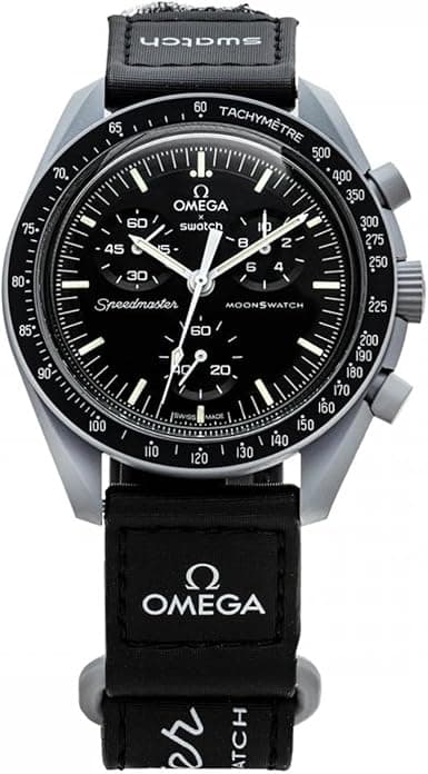 Omega x Swatch Moon Swatch Mission to The Moon Speedmaster Black - New, SO33M100, Unisex on Amazon.ae - Price Tracker