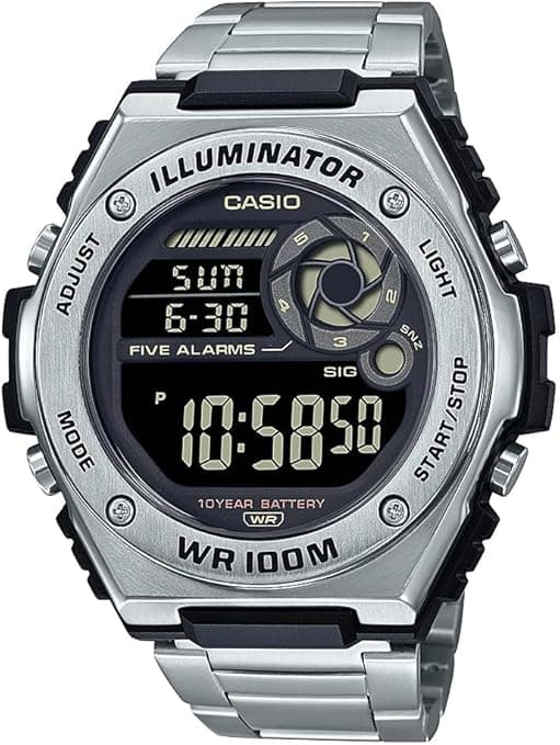 Casio MWD100H Series | Men’s Digital Watch | 1/100 SEC Stopwatch | Countdown Timer | LED Light | 100 Meter Water Resistance | Multi Function Alarm | Auto Calendar | Dual Time | 10 Yr Battery on Amazon.ae - Price Tracker