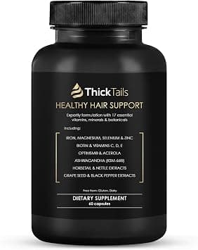 ThickTails Hair Growth Supplement- DHT Blocker for Women with Thinning Hair Prone to Breakage. Biotin Horsetail Green Tea Collagen. Prevents Hair Loss. Stimulates Hair Regrowth (1 Month Supply) on Amazon.ae - Price Tracker
