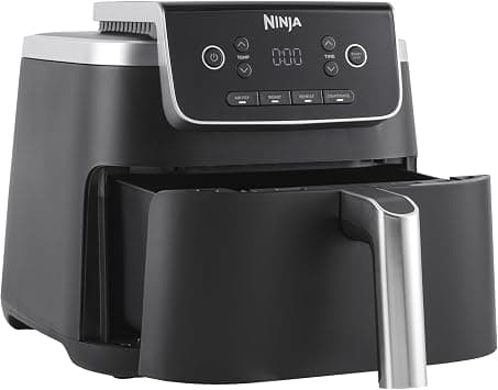 Ninja Air Fryer PRO 4.7L, Single Drawer, 4-in-1, Air Fry, Roast, Reheat, Dehydrate, Cooks 1-2 Portions, Digital, Cook From Frozen, Non-Stick Drawer & Crisper Basket, 2000W, Black AF140UK على Amazon.ae - متتبع الأسعار