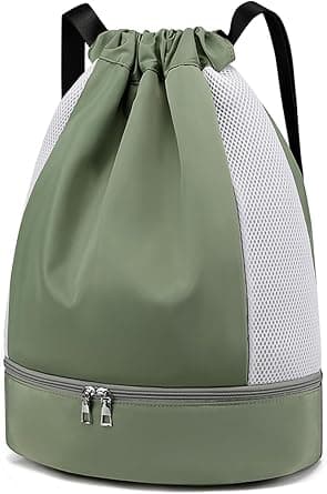 Large Drawstring Backpack Sports Gym Sackpack Basketball Bag String Bag Cinch Beach Swim Bag for Women Men on Amazon.ae - Price Tracker