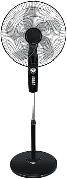 OYDAS 18 Inch 5 Blades Pedestal Stand Fan with Remote Control,3D Oscillation,140° Wide Rotation,4 Wind Speed Levels,2 Hours Timer, Adjustable Height,Quiet Noiseless Floor Cooling Fan for Home Office on Amazon.ae - Price Tracker