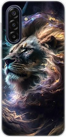 Case Compatible with SAMSUNG GALAXY M17 5G,Transparent Soft Bumper Phone Cover Clear Cases Shockproof TPU Silicone Bumpers Anti-Scratch Pattern-(lion) على Amazon.ae - متتبع الأسعار