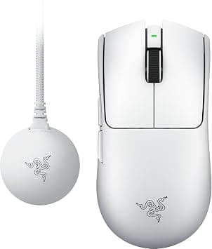 Razer Viper V4 Pro Wireless Esports Gaming Mouse: Symmetrical, 50g Lightweight, 8K Polling, 50K DPI Optical Sensor, Gen-4 Optical Switches, 6 Programmable Controls, HyperSpeed Wireless - White on Amazon - Best Deal Finder