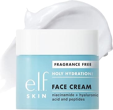 e.l.f. Holy Hydration! Face Cream - Fragrance Free, Smooth, Non-Greasy, Lightweight, Nourishing, Moisturizes, Softens, Absorbs Quickly, Suitable For All Skin Types, 1.76 Oz - Best Deal Finder