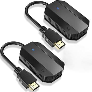 Wireless HDMI Transmitter and Receiver,Plug & Play,Wireless HDMI Extender Kit,Support 2.4/5GHz for Streaming Media Video/Audio/File for Laptop/PC/Camera/Phone to Monitor/Projector/HDTV - 98FT/30M على Amazon.ae - متتبع الأسعار