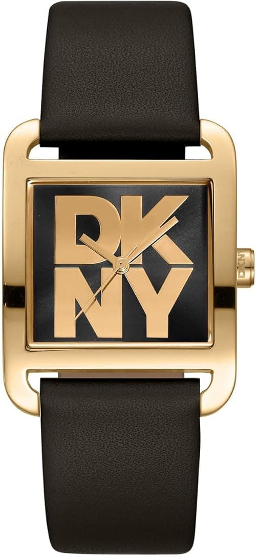 DKNY City Maxi Analog Wrist Watch for Women, 29 mm x 37 mm Case Size, Gold/Black on Amazon.ae - Price Tracker