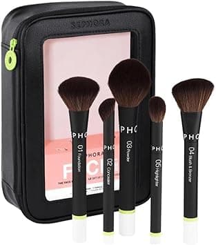 Sephora Favorites Face Set The Face Brush Set - 5 Makeup Brushes and 1 Makeup Bag on Amazon.ae - Price Tracker