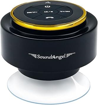 XLeader SoundAngel Mate, Pro Shower Speaker, Certified IPX7 Waterproof Bluetooth Speaker, with Suction cup and Hook clip, Built-in Mic, Crystal Sound&Rich Bass, up to 12H Playtime, Ideal Gifts, Gold C - Amazon.ae Price Tracker