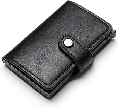 Men Leather Wallet Cards Holder Protector Smart Wallet Aluminum Case Box Card Holder Wallet Card Wallets For Women, (Color : Hortel�) on Amazon.ae - Price Tracker
