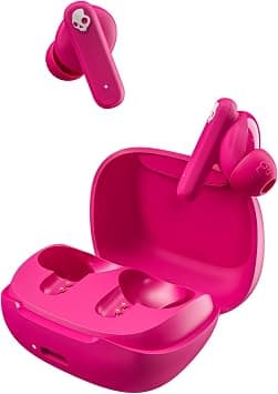Skullcandy Smokin' Buds Wireless In-Ear Headphones, 20 Hours of Autonomy, 50% Renewable Plastics, Microphone, Compatible with iPhone Android and Bluetooth Devices, Pink - Best Deal Finder
