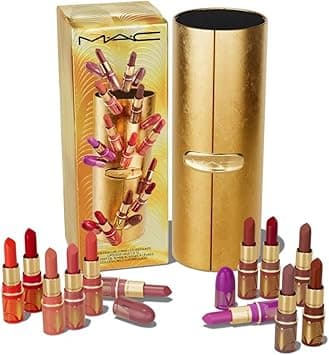 MAC Cosmetics Limited Edition Golden Girls Miniature Lustreglass Lipstick Vault X 12 - E Travel Size Mini Lipsticks on Amazon.ae - Price Tracker