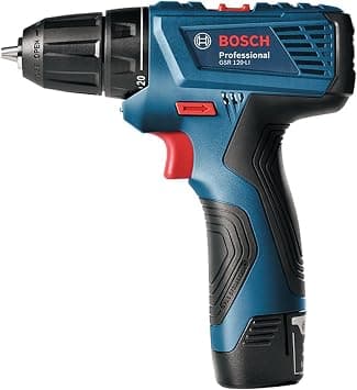 Bosch GSR120-Li Cordless Drill Driver, Wood & Steel, 2-speed gearbox, 1 x GBA 12V 2.0Ah Battery, GAL 1210 CV Professional Charger + Carrying Case - متتبع أسعار Amazon.sa