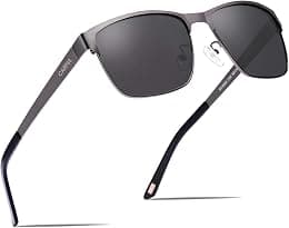 CARFIA Metal Mens Sunglasses Polarized UV400 Protection for Driving Fishing Hiking Golf CA5225 - Best Deal Finder
