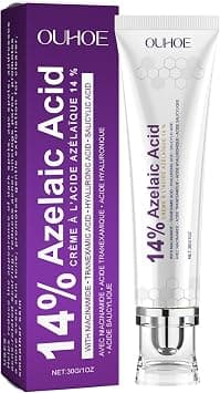 ALMEKAQUZ 14% Azelaic Acid Acne Cream, Advanced Azelaic Acid Serum, Redness Relief for Face, Redness Reducing Skin Care, Prevents Acne Breakouts, Ease Pimple Clarify Skin Soothe Irritation on Amazon.ae - Price Tracker